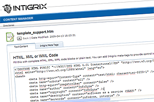 Intigrix - CMS HTML, XML or WML Editor Page